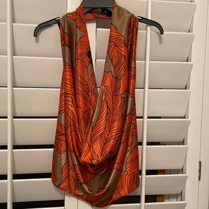 Beautiful cowl neck halter top